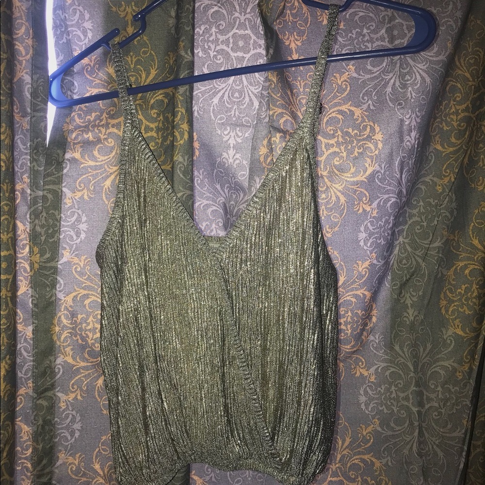 Silver sparking tank top